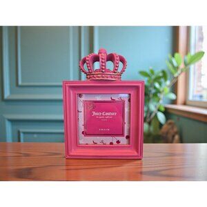 New Dark Pink / Gold Juicy Couture Crown Hollywood Regency Picture Frame 4x4